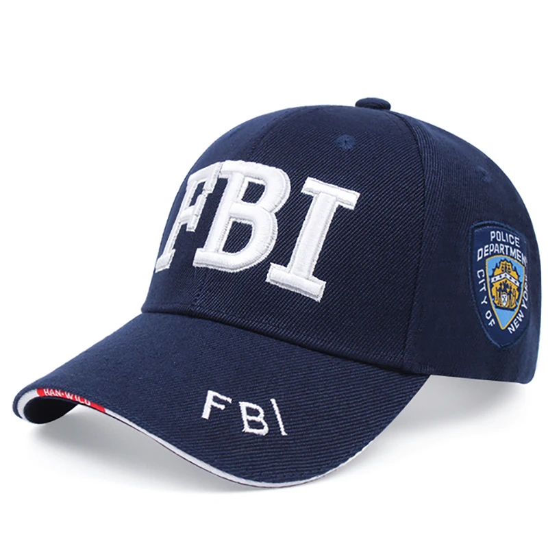 

2022 New FBI Men's Embroidered Baseball Cap Outdoor Tactical Hat