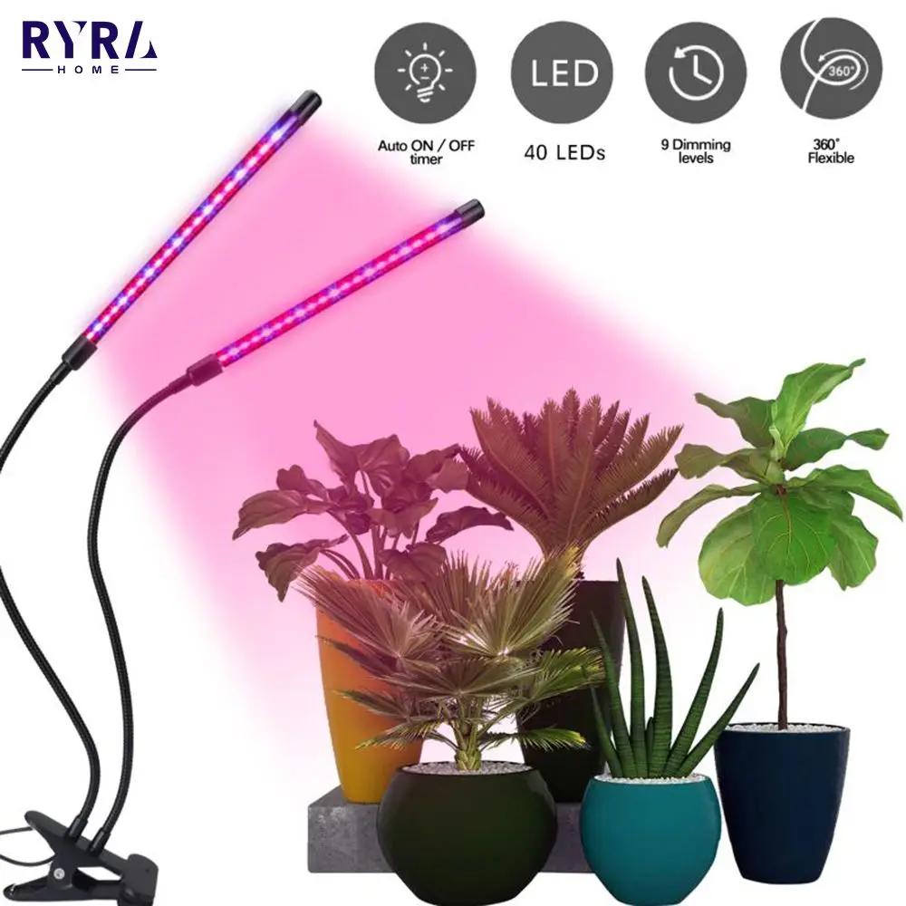 

Full SpectrumLED Grow Light With Control 9 Dimmable Level USB Phyto Lamp 5V Phytolamp With Auto ON/Off 3/9/12H Timer For Plants