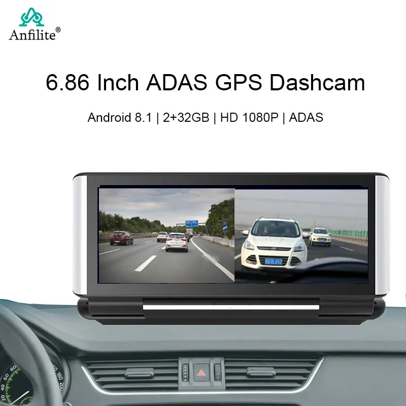 

7 "4G Dash Cam CAR DVR dash board GPS navigation WIFI ADAS app Remote monitoring G-sensor 1080P Camera video recording 24h park