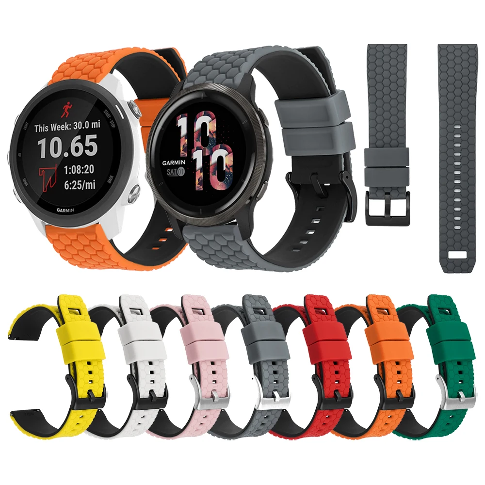 

Быстросъемный силиконовый браслет Forerunner 55 245 645 22 20 для наручных часов Garmin CAME 2 Plus Venu2/Vivoactive 4 3