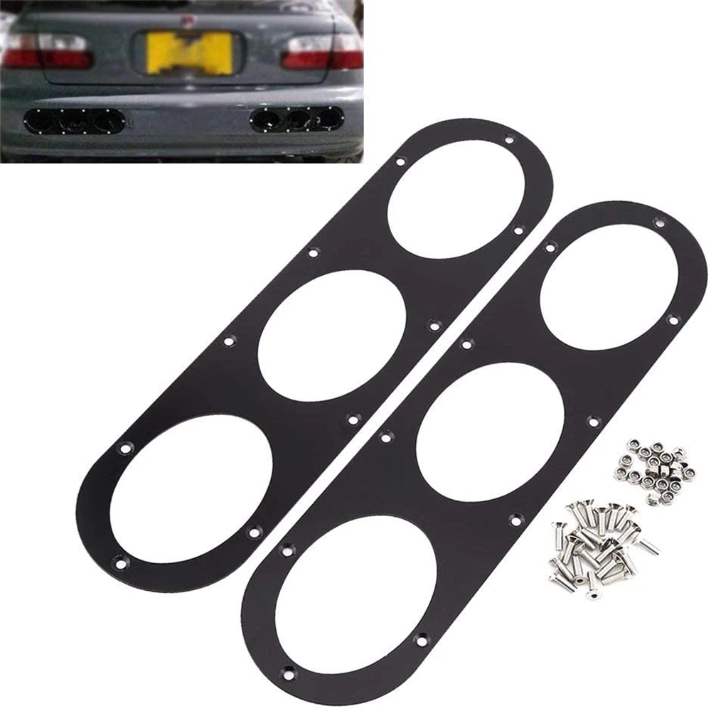 

2pcs Universal Aluminum Rear Bumper Race Air Diversion Diffuser Panel Durable