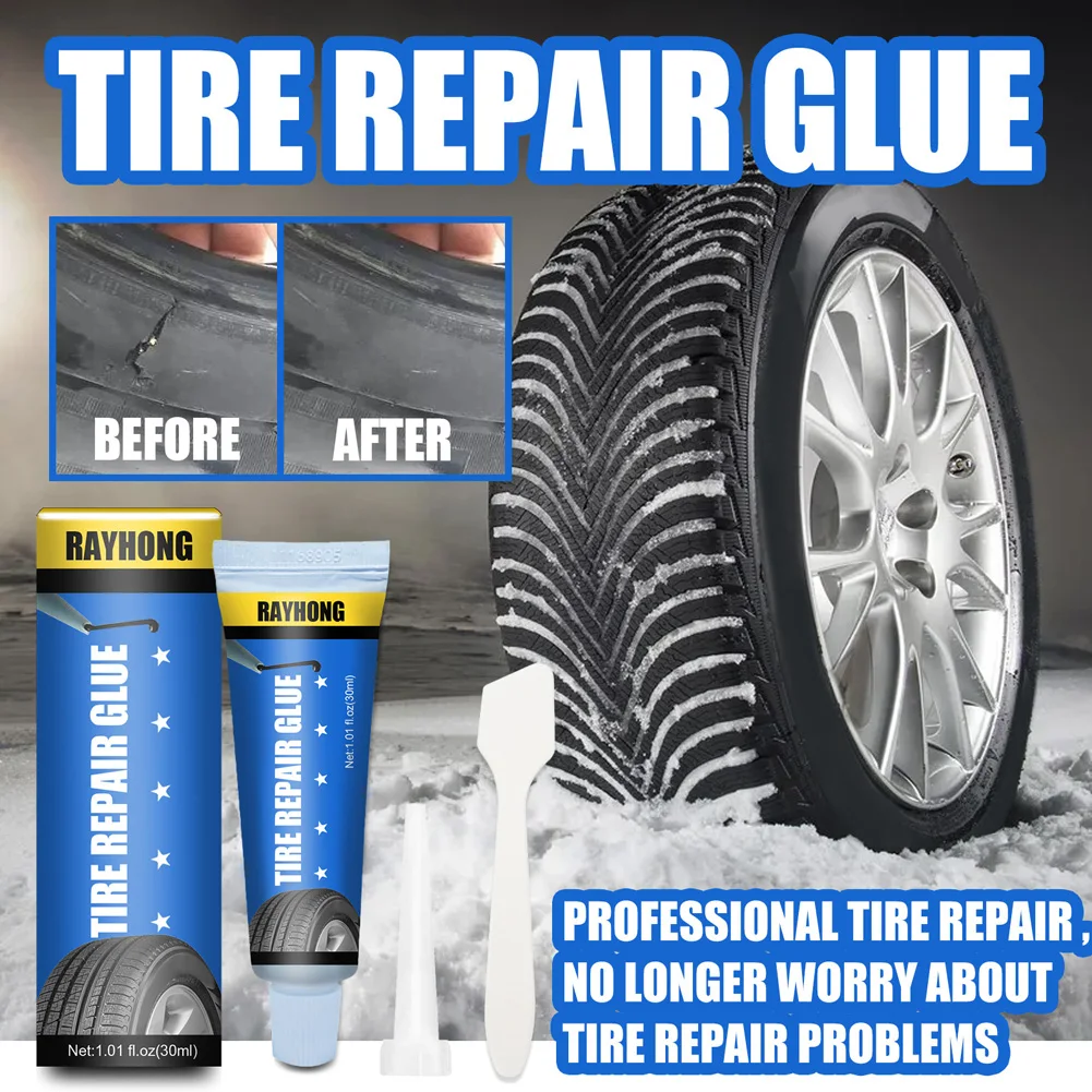 

1Pcs 30ml Car Tire Repair Glue Sealers Caulk Car Rubber Repair Tire Glue High Quality Car Repair Tool