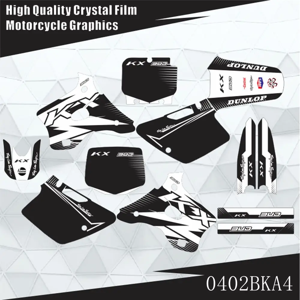 

For KAWASAKI KX125 KX250 KX 125 KX 250 1994 1995 1996 1997 1998 Full Graphics Decals Stickers Motorcycle Background Custom