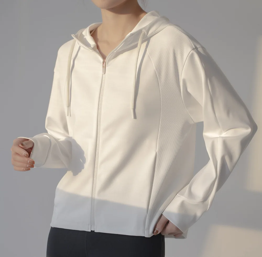 

Женская уличная куртка на молнии, повседневные спортивные толстовки с длинным рукавом и молнией, весна 2023