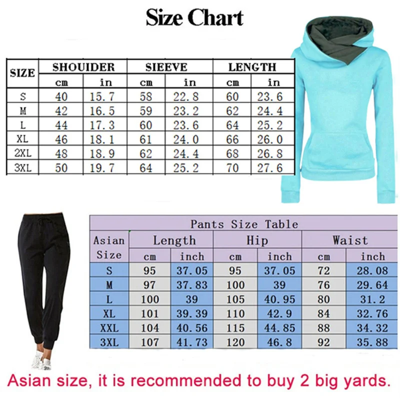 Women's Autumn And Winter Hooded Suit Women's Fashion Thick Neck Shirt Sweatshirt + Sweatpants Casual Women's 2pcs