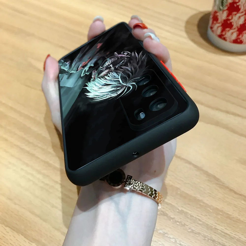 Полупрозрачный чехол для телефона Skin Feel Samsung S25 S22 Note20 S20 S21 S23 S24 S10 A16 Tokyo Ghoul JUZO SUZUYA