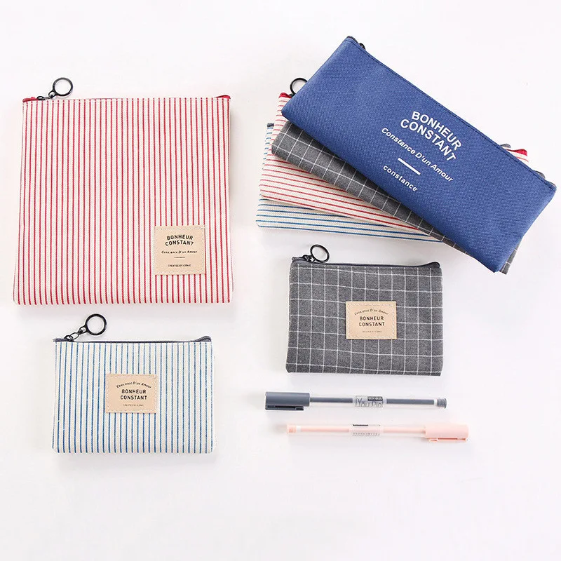 

Canvas Makeup Bags Zipper Pouch Bags Pencil Case Blank DIY Craft Bags Cosmetic Pouch for Travel DIY Craft Schoolback To School