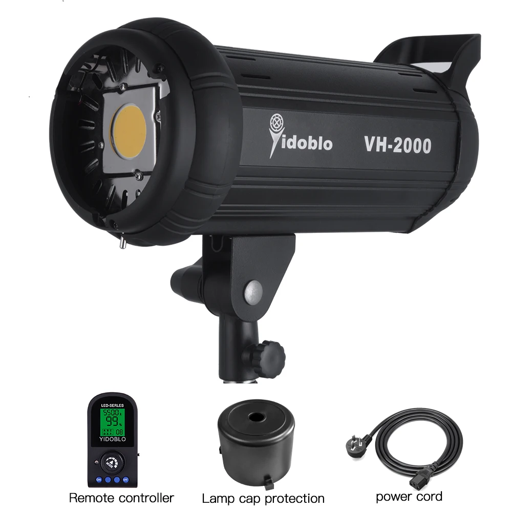

LED Studio Lights 200W Fill Lighting For Video Yodoblo VH-2000 Bi-color 3200K Video Lamps Shooting 5500K Black