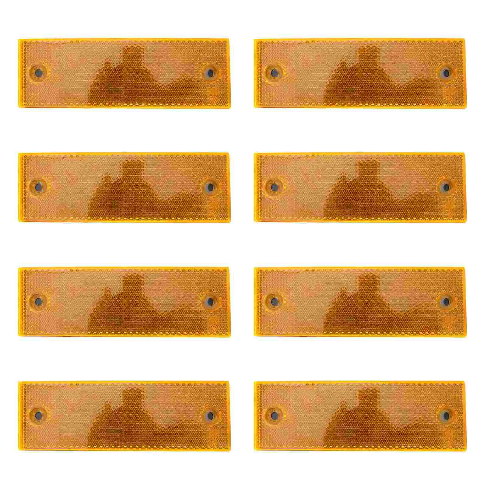

8 Pcs Plastic Reflector Car Supplies Reflective Sign Truck Warning Stickers Luminous Abs Safety Tape Flag