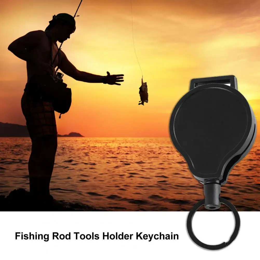 Hard 360 Degree Rotatable Clip Mini Fishing Rod Gear Key Cha