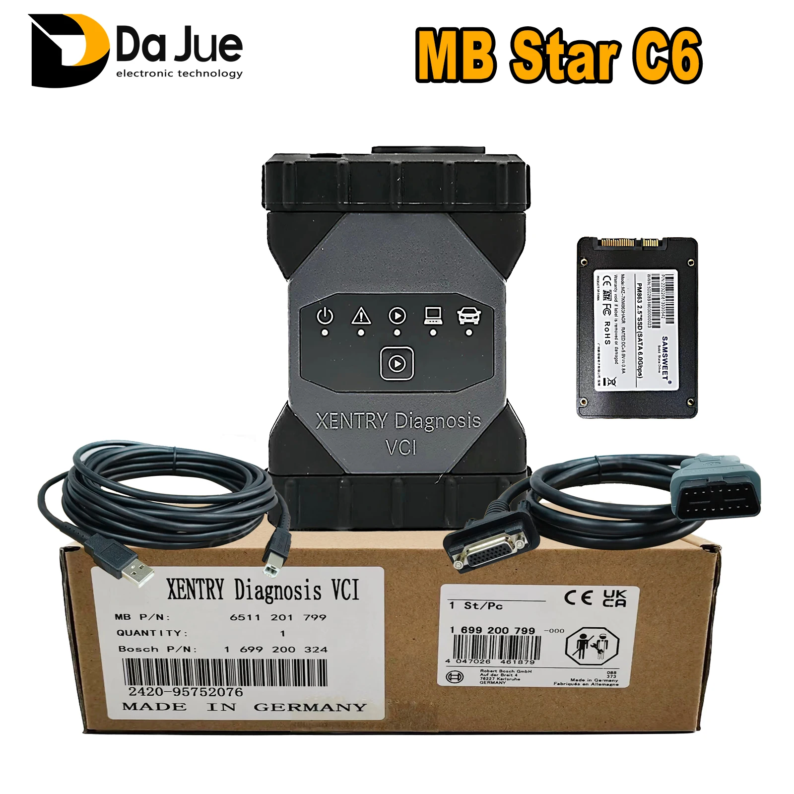 Мультиплексор DoIP VCI MB STAR C6 для подключения SD xentry OEM Высокое качество Benz Инструмент