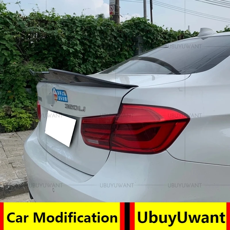 

Задний спойлер UBUYUWANT для BMW F30 320i 320d 2012 2013 2014 2015 2016 2017 из углеродного волокна, блестящий черный спойлер, спойлер для багажника