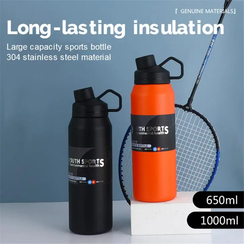 

Stainless Steel Coffee Cup With Handle Travel Sports Mug Shengfiy Insulation Cup Vacuum Car Travel 1000ml Kettle Water Bottle