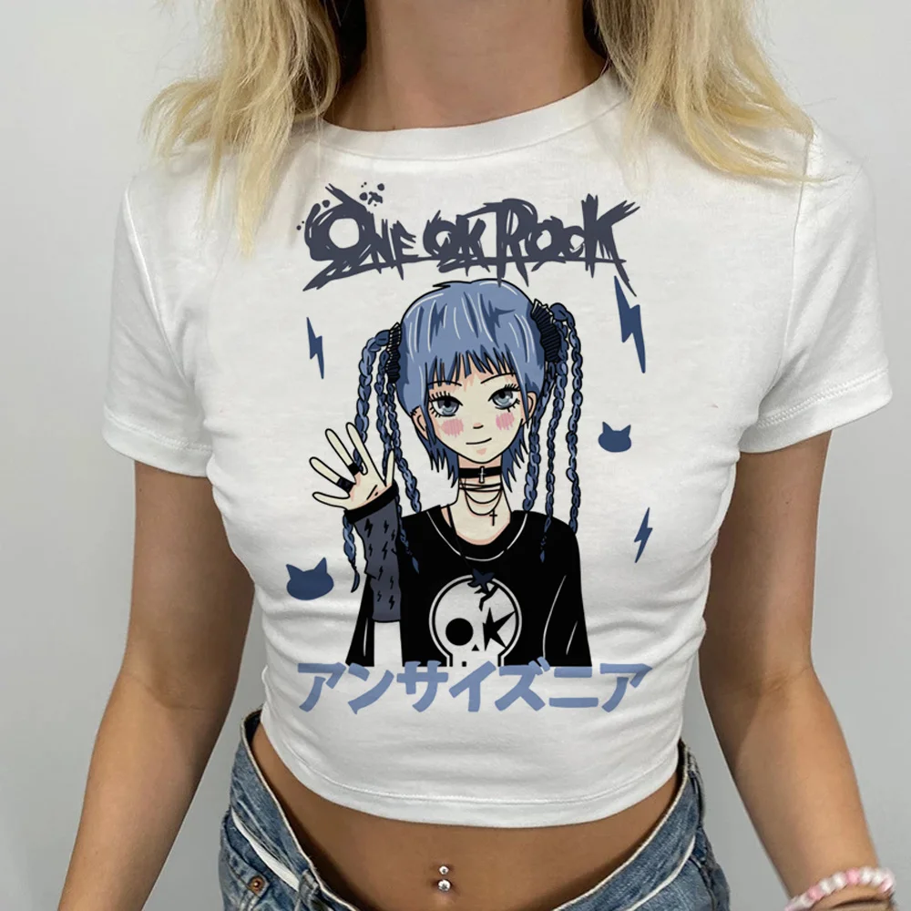 

Y2k аниме футболка эстетика yk2 90-х короткий топ женский fairycore yk2 Харадзюку эстетический короткий топ