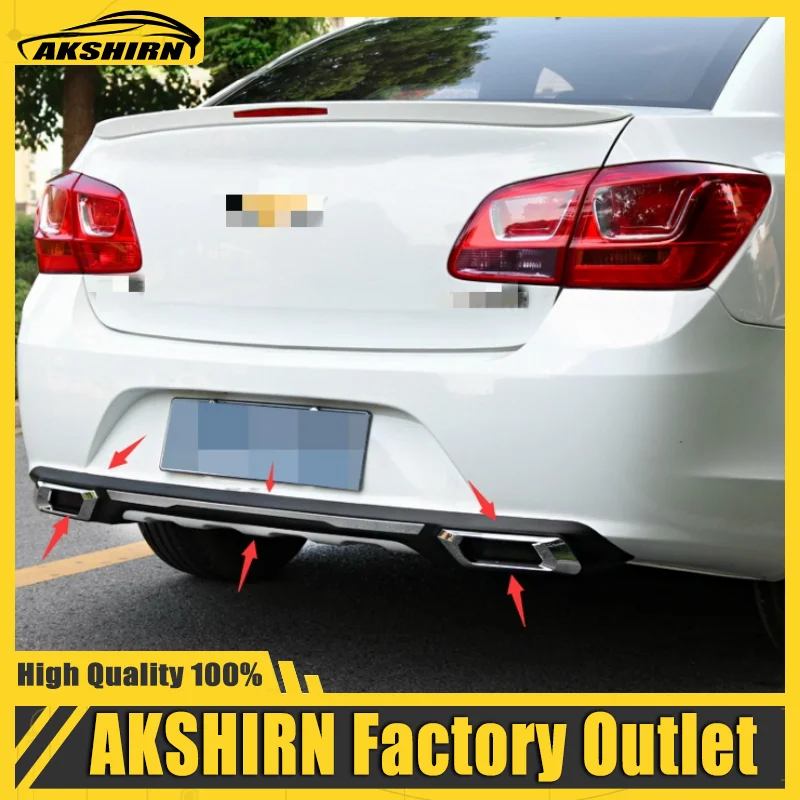 

For Chevrolet Cruze Rear spoiler ABS Rear Bumper Diffuser Bumpers Protector For Cruze Body kit bumper rear lip rear spoiler 2015