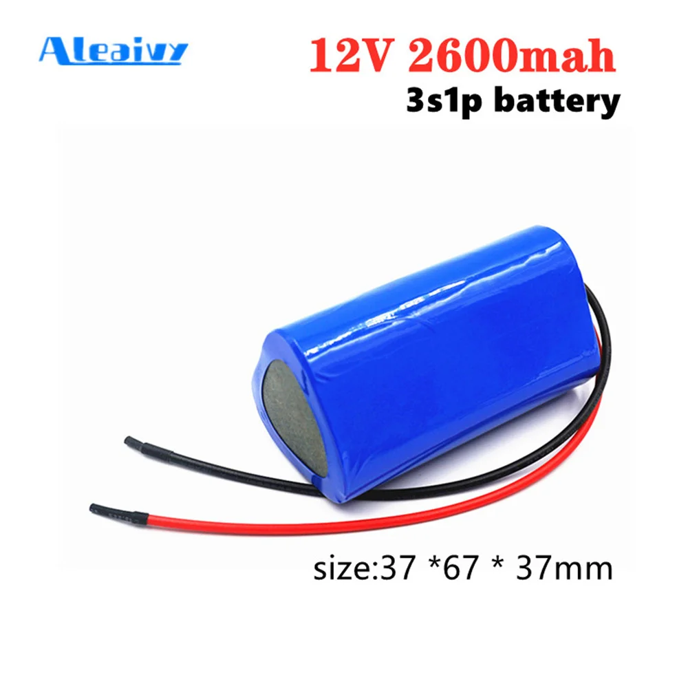 

3S1P 12v 2600mah 18650 Lithium Ion Rechargeable Battery Pack for Speaker Torch CCTV Camera GPS Portable Searchlight Equipment