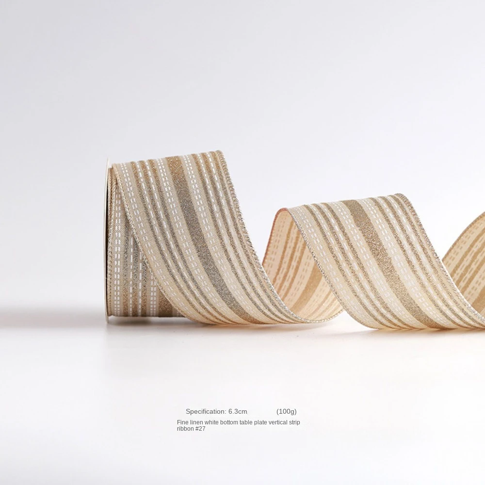 10 ярдов рождественские ленты имитация конопли материал цвета шампанского