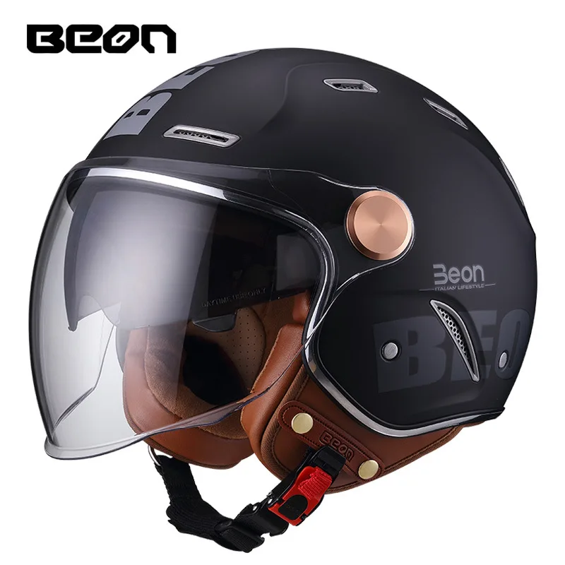 Шлем мотоциклетный BEON с двойными линзами Женский шлем электрический для езды на