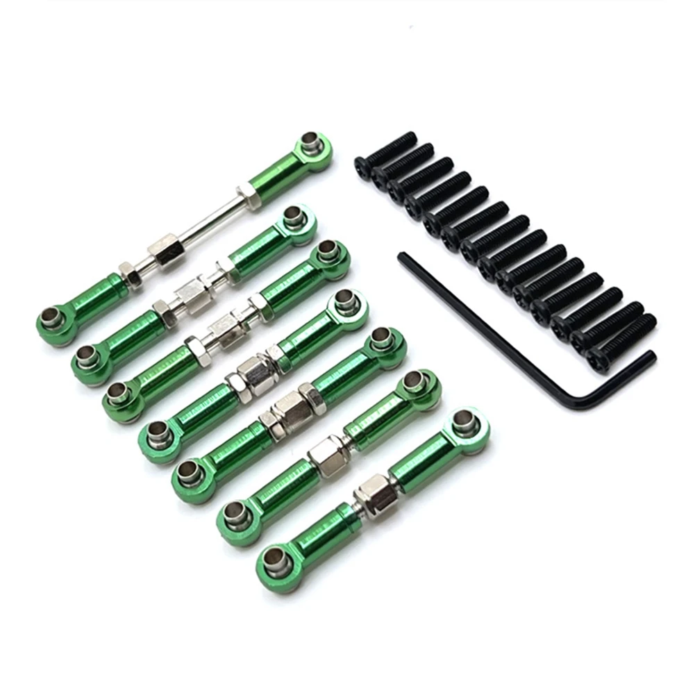 

Металлическая передняя и задняя тяга, сервопривод, набор тяжек для Wltoys 104072 1/10, аксессуары для радиоуправляемой машинки, зеленый цвет