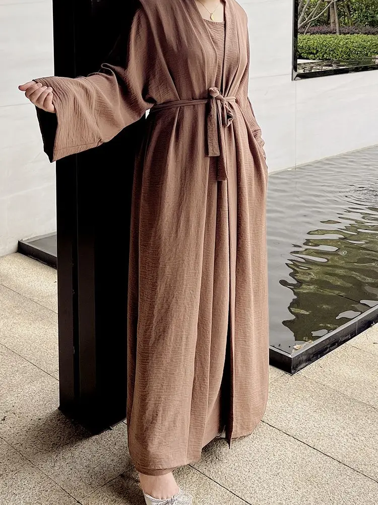 Open Kimono Femme Musulmane Abaya Dubai Turkey Islam Arabic Muslim Cardigan Modest Dress Abayas For Women Kaftan Robe Longue