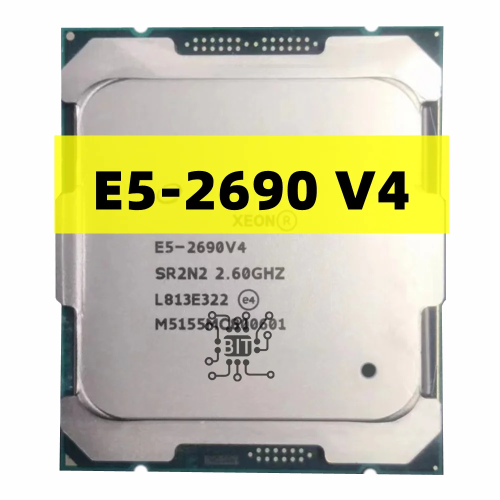 Used Xeon E5 2690 V4 processor 2.6GHz Fourteen nuclei 35M 135W 14nm LGA 2011-3 CPU E5 2690V4 Free Shipping