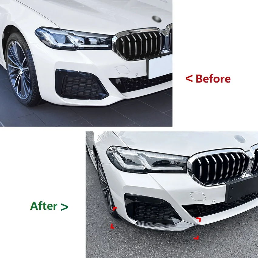 Сплиттер для переднего бампера угол обмотки BMW 5 Series G30 G31 M-Sport 525i 530i 2017-2023
