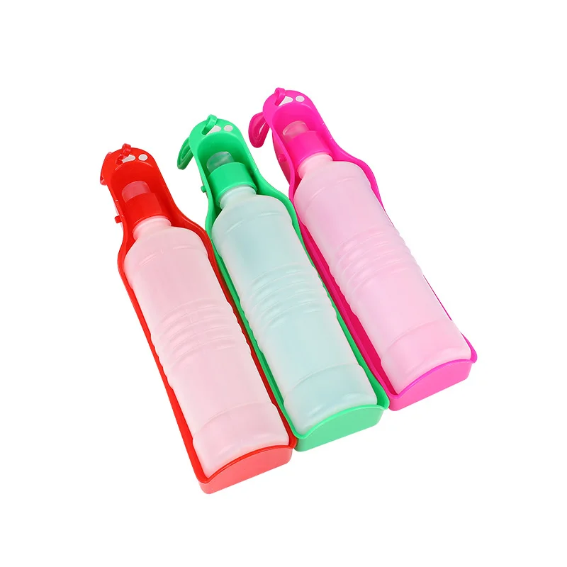 

250ml/500ml Foldable Plastic Pet Dog Water Bottle For Dogs Cats Travel Puppy Drinking Bowl Cup Outdoor Pets Water Feeder