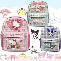 cartoon sanrio kuromi kawaii hello kittys cute my melody cinnamoroll backpack double compartment travel bag student bag toy girl