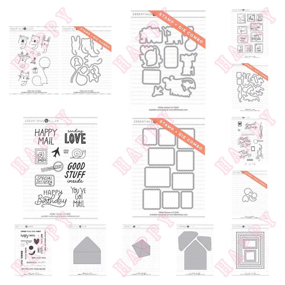 

New Stamps Metal Cutting Dies Envelope Animal Landscape Glossary For DIY Craft Making Scrapbooking Decoration Embossing Template