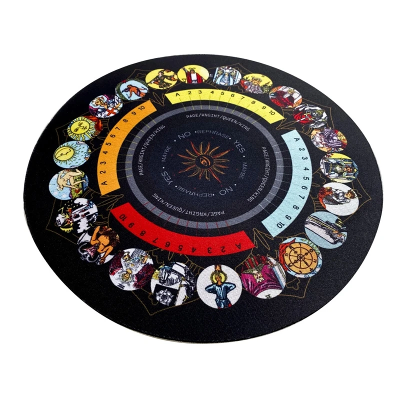 

Tarot Tablecloth Magic Altar Table Cloth Divination Astrology Divination Tapestry Round Shape 22cm/8.66in