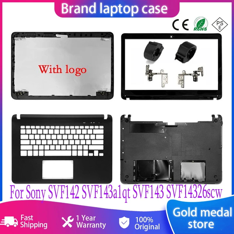 

NEW Laptops Lcd Back Cover For Sony SVF142 SVF143a1qt SVF143 SVF14326scw Front Bezel Plamrest Bottom Case Hinges Hinge Cover