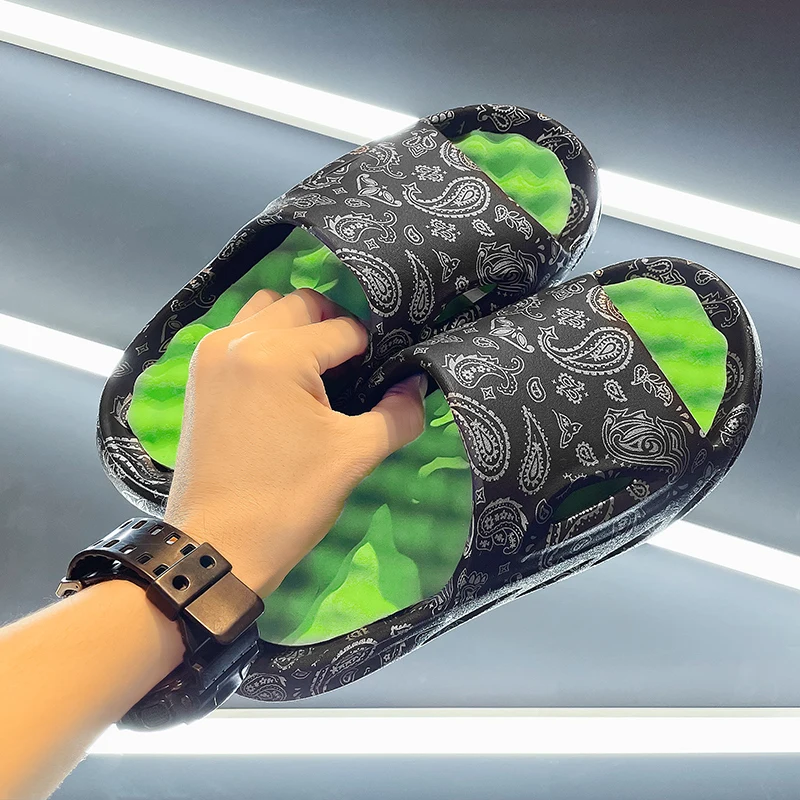 36-45 New EVA Unisex Vacation Beach Sandals Travel Leisure Couples Outdoor  Beach Slippers Indoor Home Bathroom Slippers