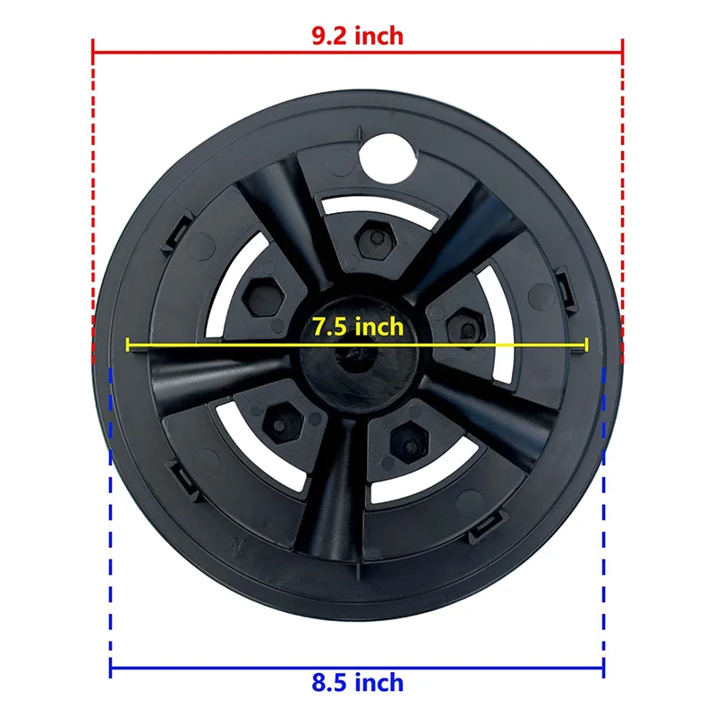 Cart Wheel Cover Cap 5 Spoke Design Hub Cap For Golf Cart Club Car Ezgo Yamaha
