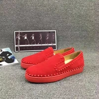 luxe rode wilgnagel platte schoenen casual schoenen heren en dames sportschoenen met lage bovenkant en rode bodem