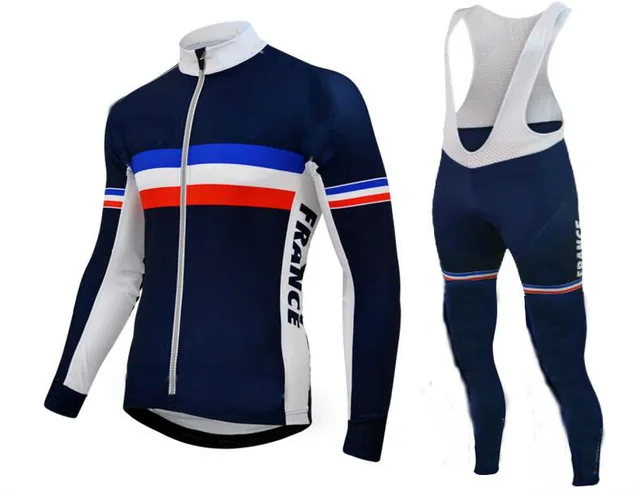 

SPRING SUMMER 2016 FRANCE NATIONAL TEAM LONG SLEEVE CYCLING JERSEY CYCLING WEAR ROPA CICLISMO+ BIB PANTS 20D GEL PAD SET
