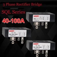 12 pcs mgr three phase rectifier rectifier stack comes with radiator bridge stack full bridge sql40a 60a 100a current