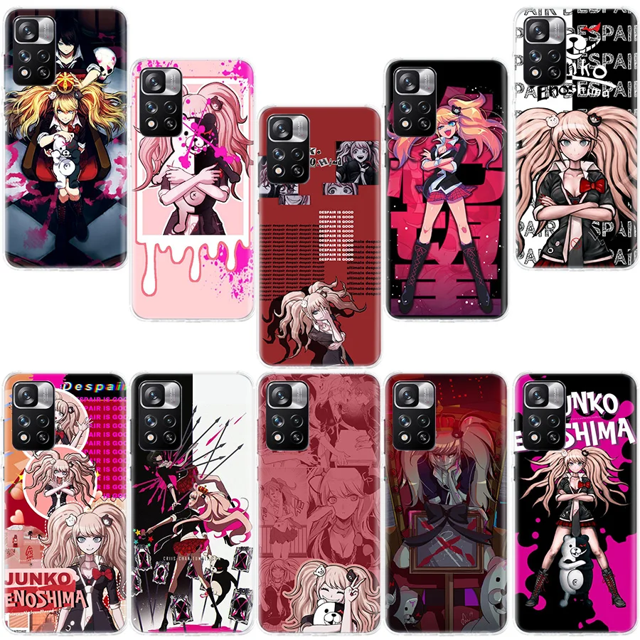 

Anime DANGANRONPA Junko enoshima Phone Case For Xiaomi Redmi Note 10 11 Pro Max 4G 5G 9T 9S 8T 10S 11T 11S 11E 9 8 7 6 5 5A Coqu