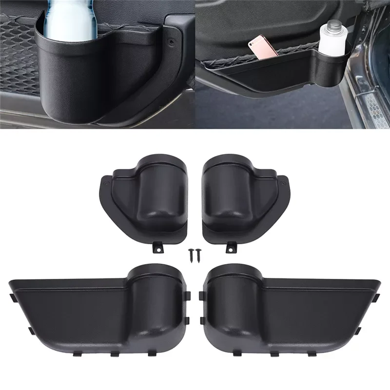 

Rear Side Door Storage Box Tray Holder For 2018 2019 2020 2021 Jeep Rubicon Gladiator JT Wrangler JL JLU Sports Interior