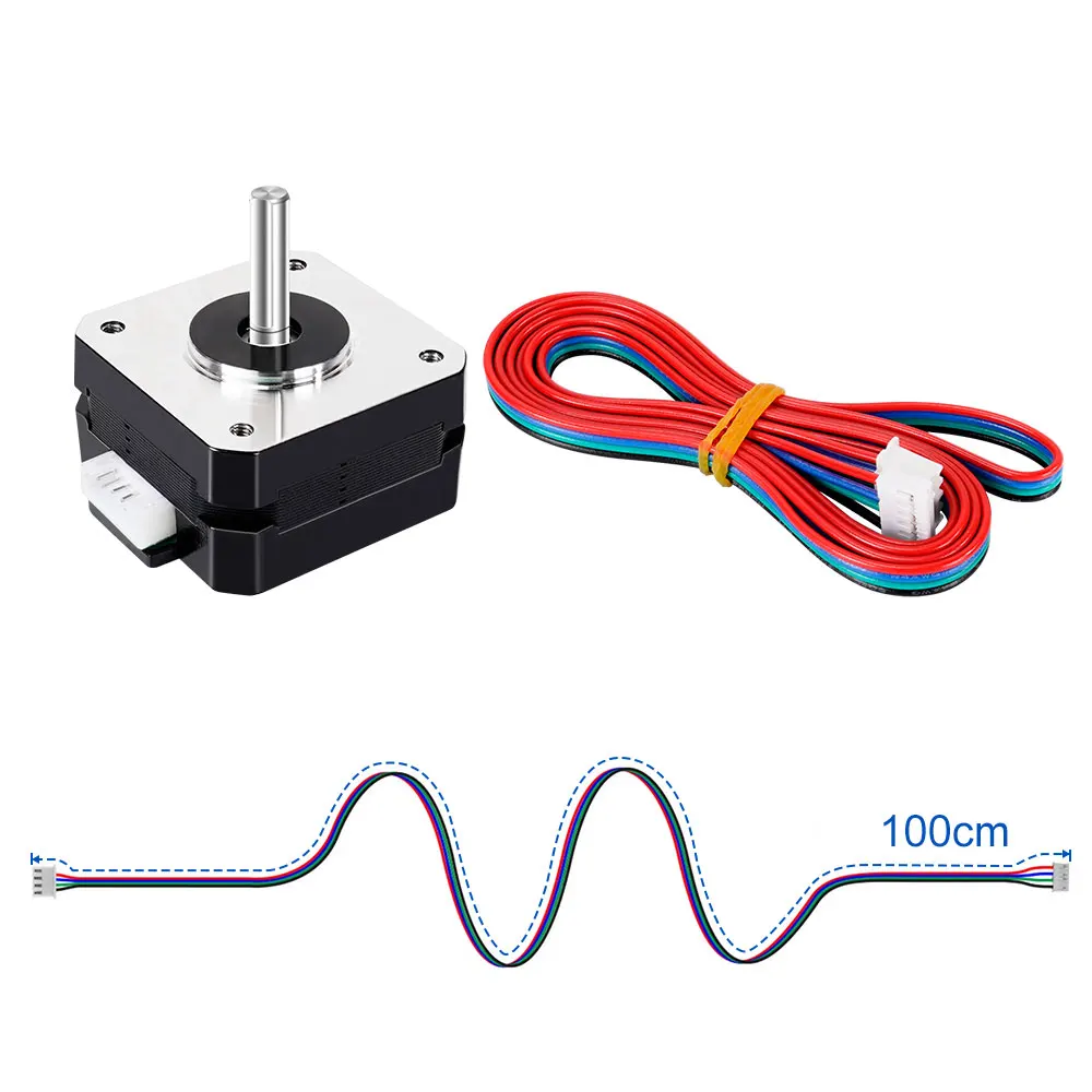 Шаговый электродвигатель RAMPS Nema17 17HS4023 для экструдера титана 4-Lead 42 Motor 12V с ЧПУ |