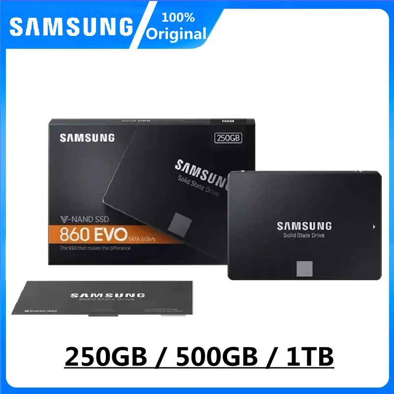 Samsung SSD 860 EVO 1TB 500GB 250GB Internal Solid State Drive 2.5 Inch SATA III HDD Hard Drive For Laptop Desktop PC Original