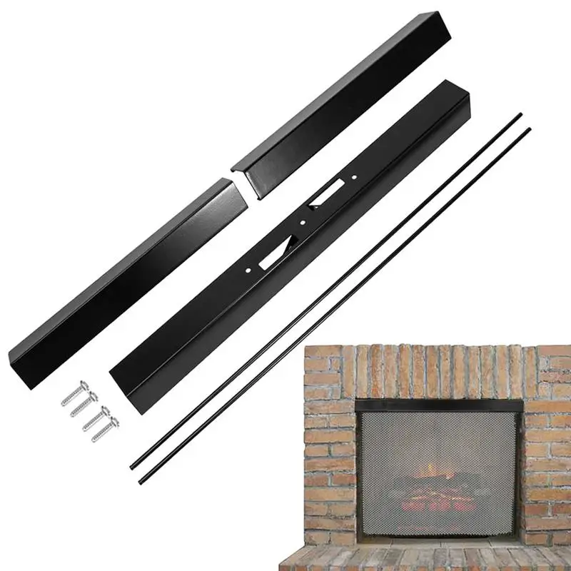 

Spark Screens Rods For Fireplace Retractable Fireplace Steel Rods With Powder Coating Household Hearth Decors For Fireplace