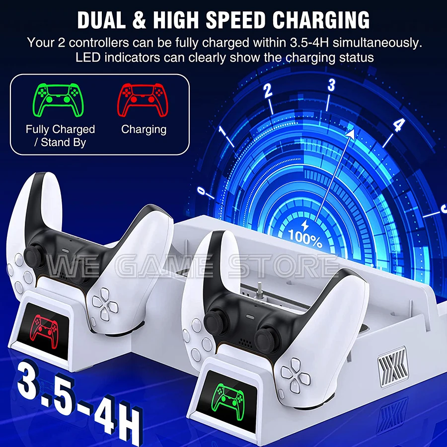 Подставка для игровой консоли Playstation 5 охлаждающая подставка дисков и цифровых