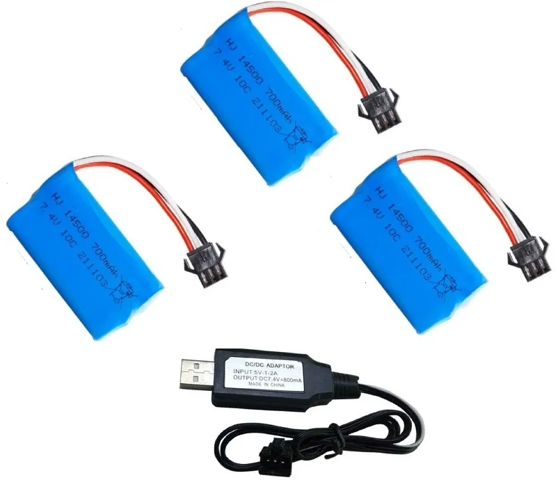 SM3P Plug 2S 14500 7,4 V 700mAh литий-ионная батарея для водяного гелевого ружья Blaster R/C игрушки трюковые Автомобили Модель R/C автомобильные аксессуары