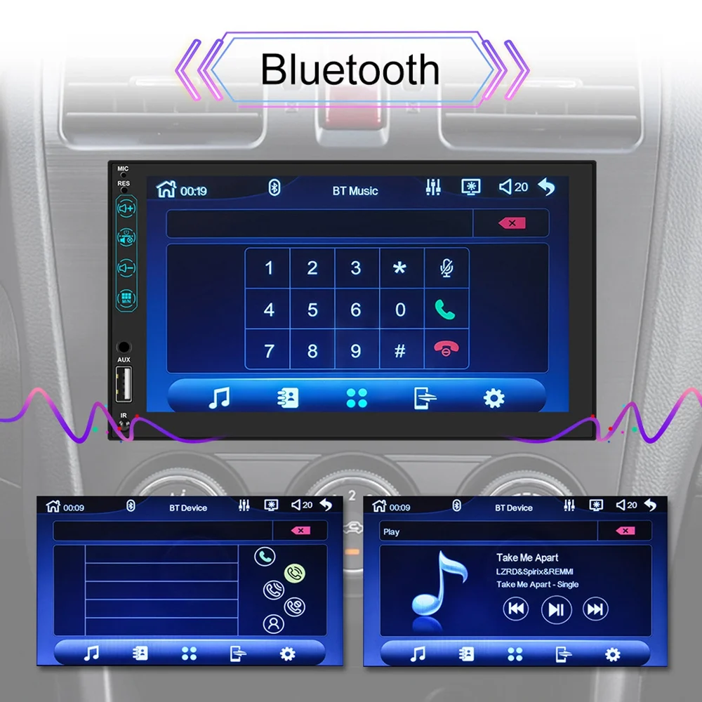 Автомагнитола 2 Din Carplay Android универсальная 7-дюймовая магнитола для Nissan Kia Toyota MP5
