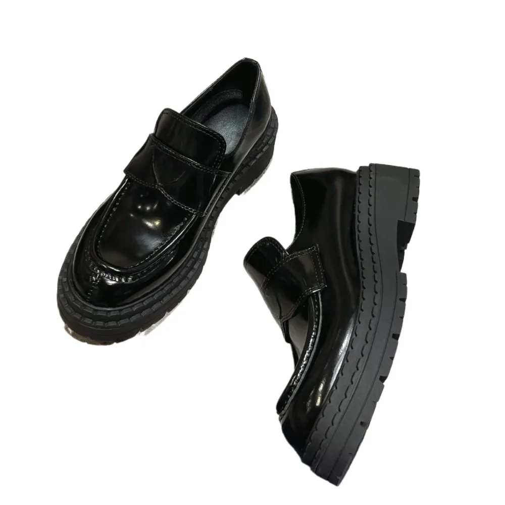 NIGO/женские туфли в стиле ретро с толстой подошвой высокие Lefou весенне-осенние