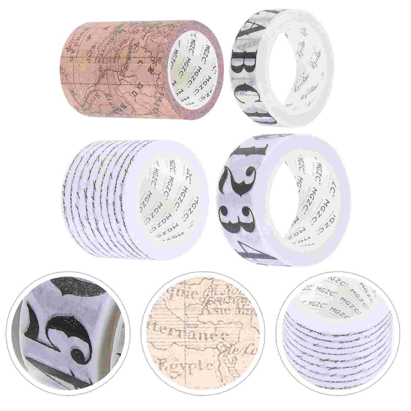 

Tape Paper Washi Gift Sticker Masking Scrapbooking Diy Crafts Wrapping Writable Journal Label Planner Set Sealing Vintage Floral