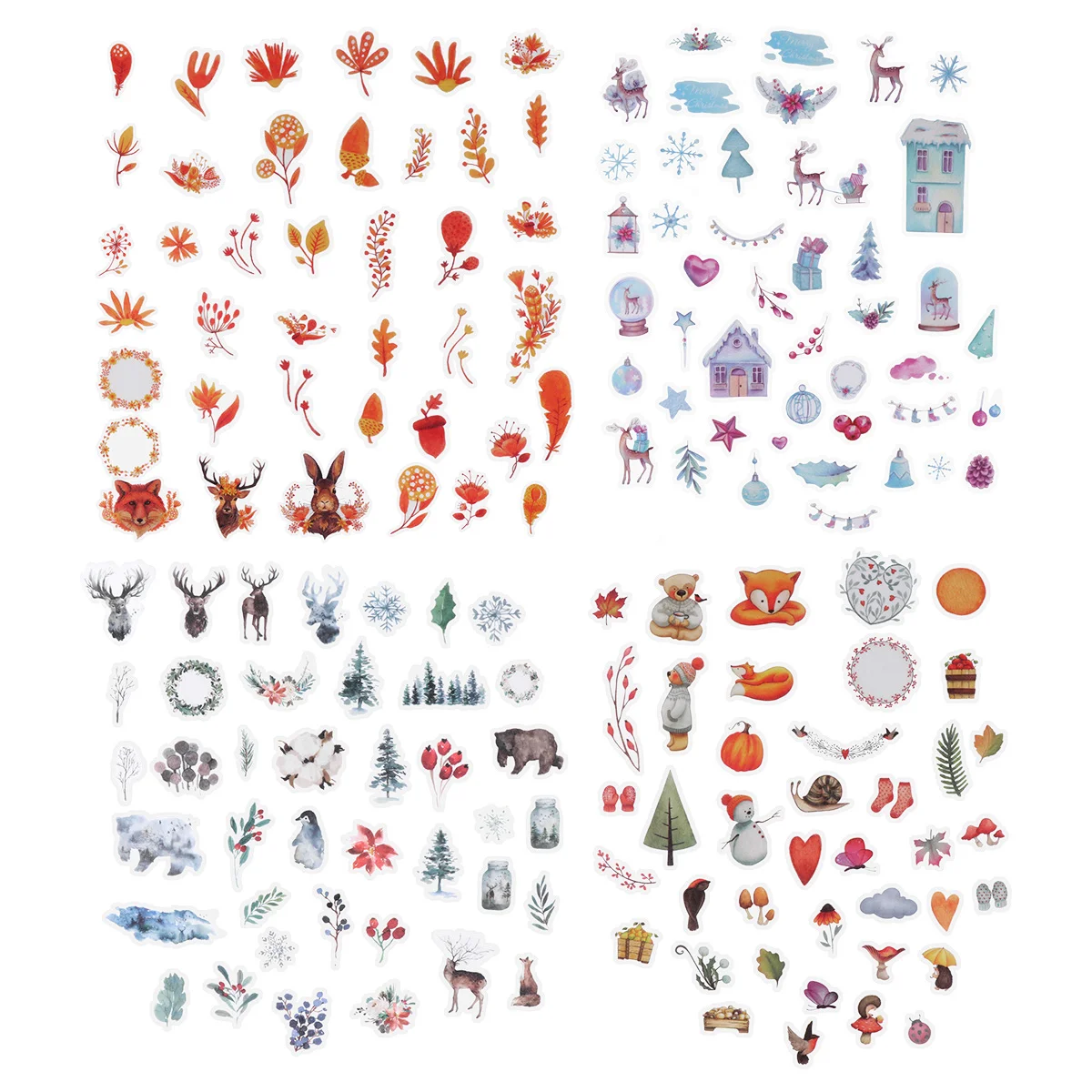 

Stickersscrapbook Decals Sticker Diy Album Holiday Decor Christmas Photo Pretty Wall Scrapbooking Cute Washi Window Clings