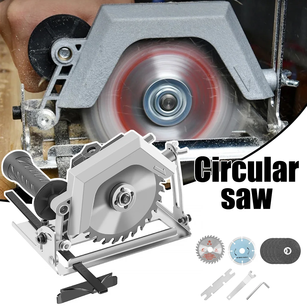 

New11Pcs Electric Drill to Electric Circular Adapter Set Portable Electric Drill Converter to Circular Saw Cutter Adjustable