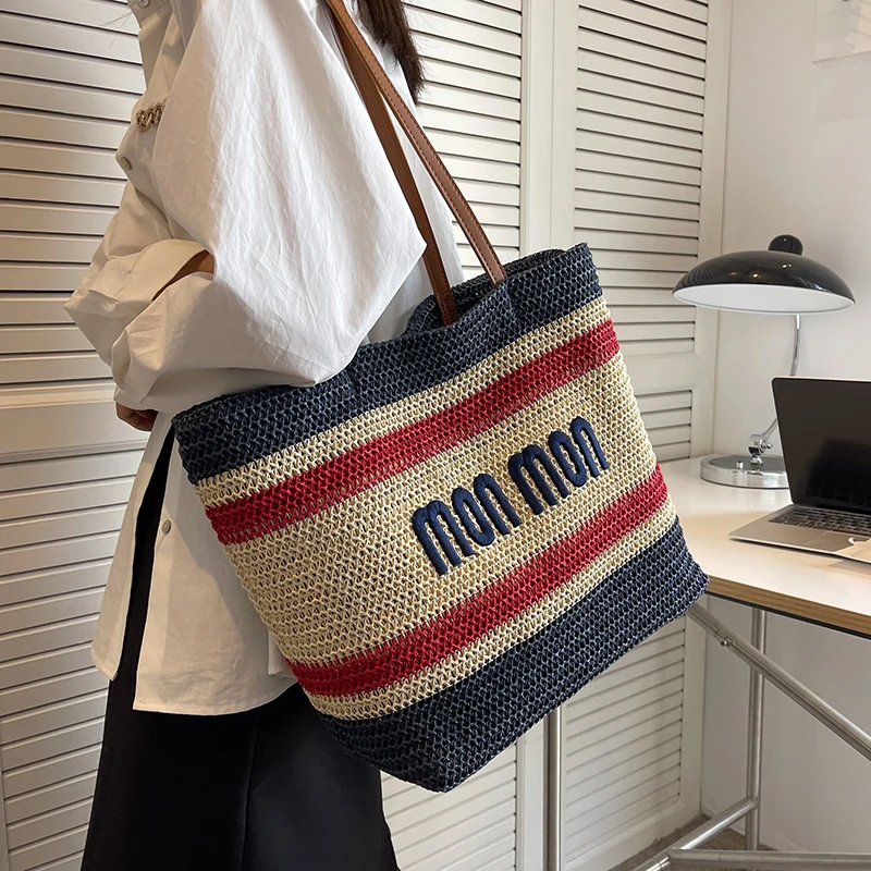 

Big bag women's 2022 summer popular new style, versatile, high-capacity Fashion Shoulder Bag straw woven bag