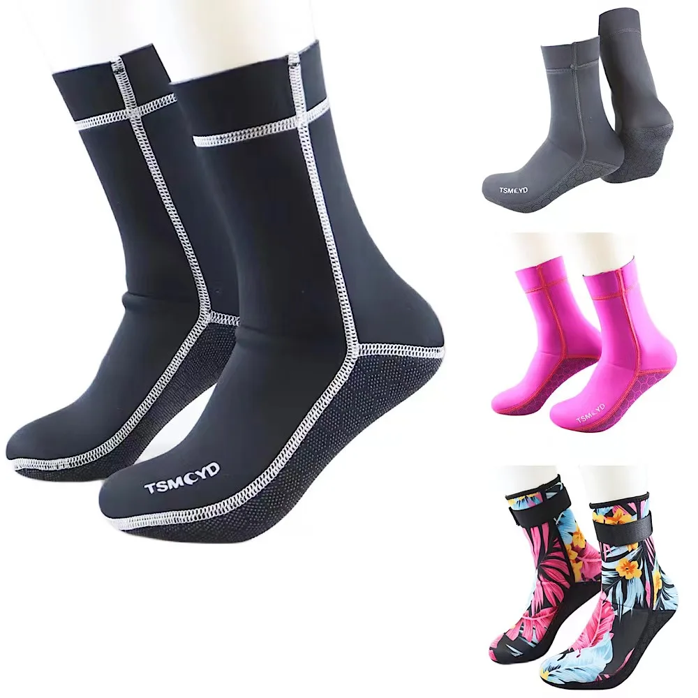3mm Neoprene Men Women Printing Swimming Warm Non-slip Coral Snorkeling Equipment